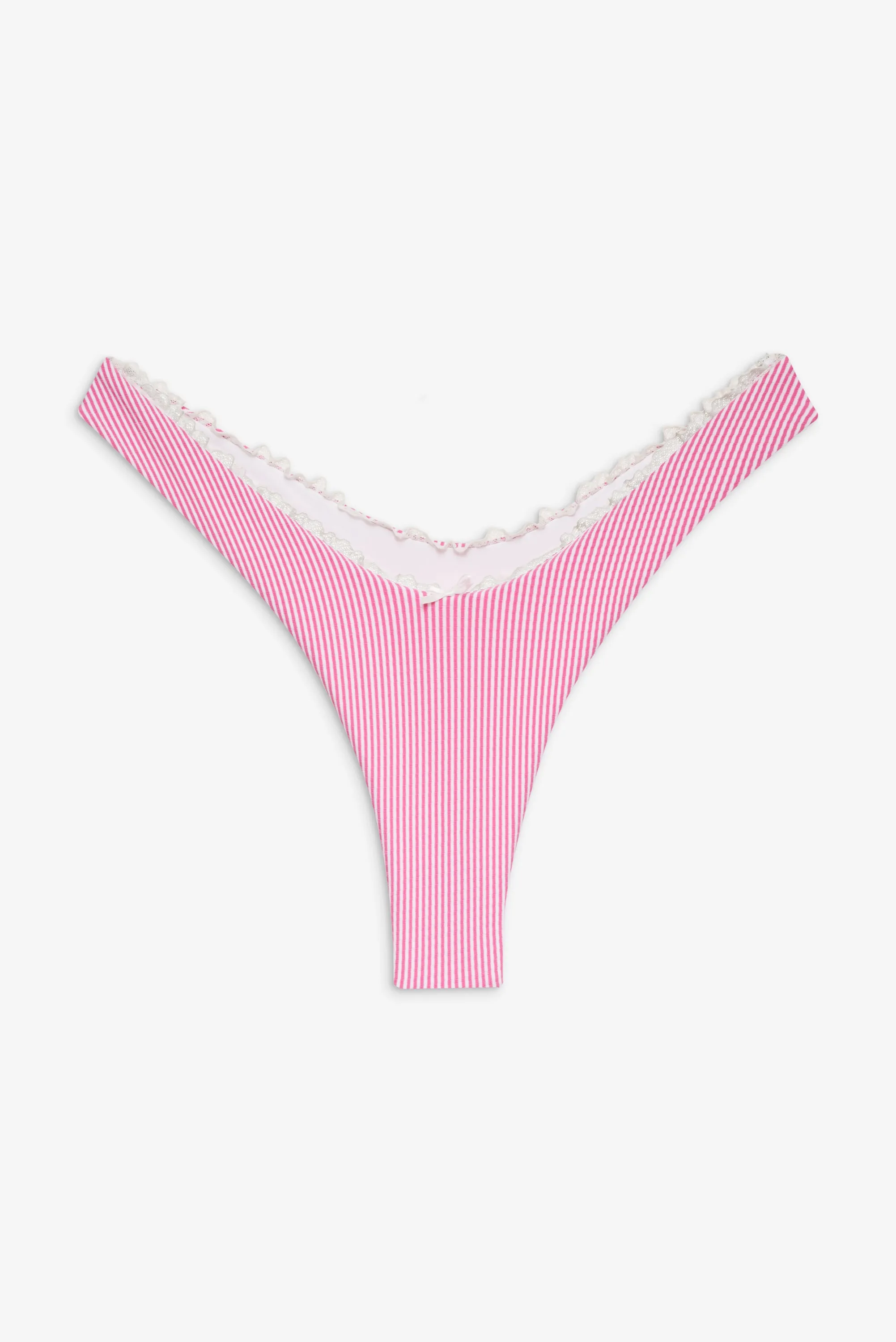 Full Moon Micro Bikini Bottom - Pink Stripe sold by Frankie's Bikinis product image thumbnail 3