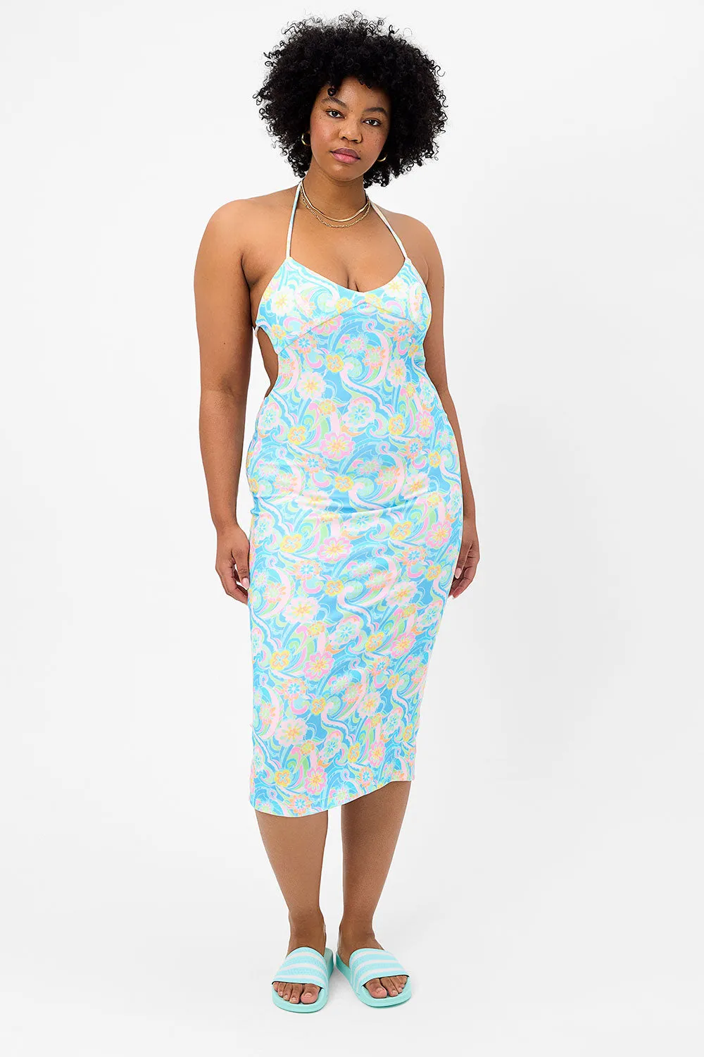 Benatar Terry Halter Dress - Sunshower sold by Frankie's Bikinis product image thumbnail 2