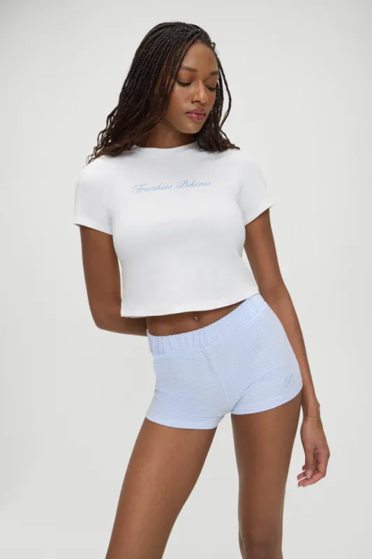 Collins Cropped T Shirt - White sold by Frankie's Bikinis