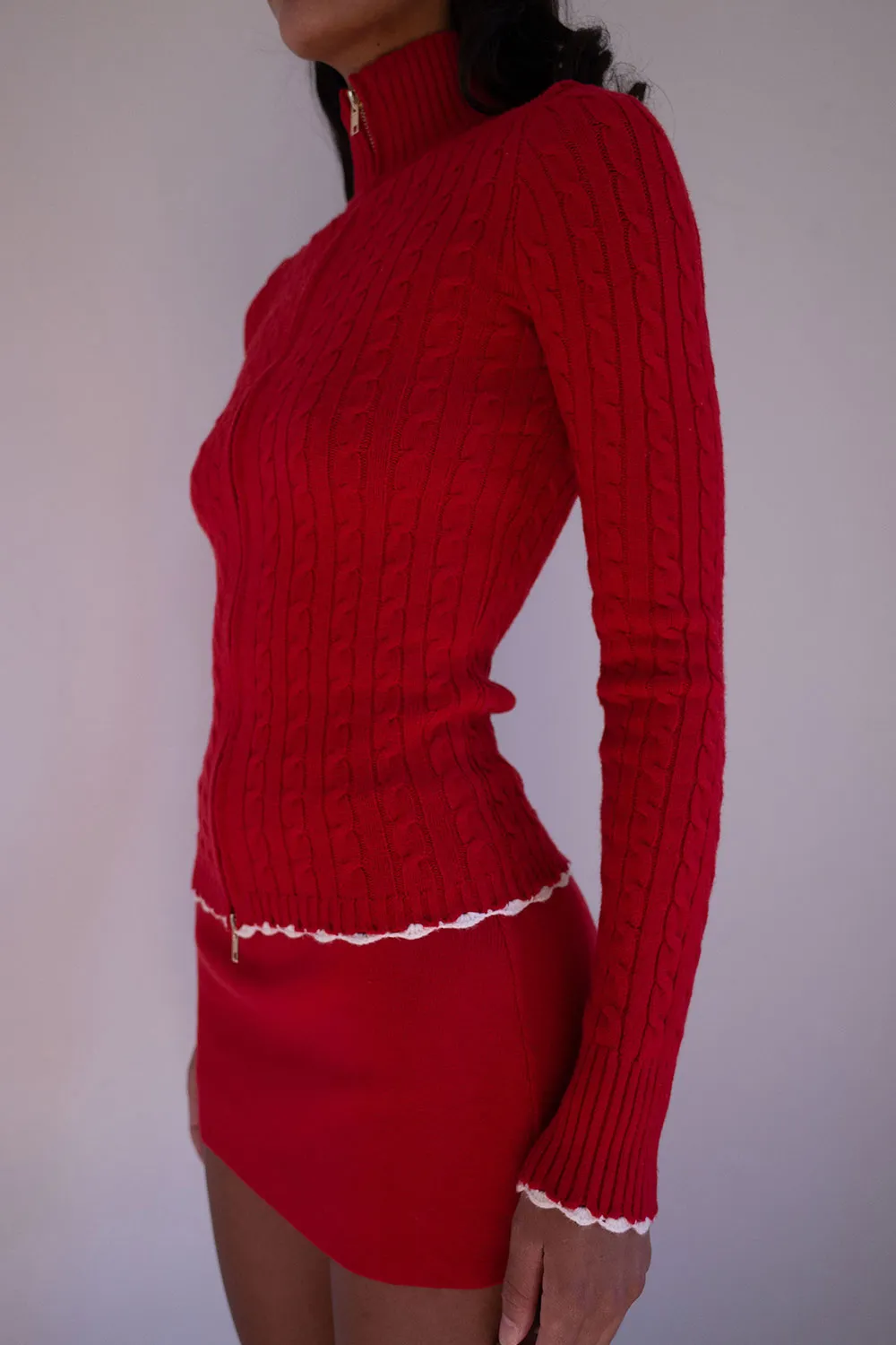 Carter Cable Knit Sweater - Heartstrings sold by Frankie's Bikinis product image thumbnail 2