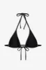 Paradise Shine Halter Bikini Top - Black Shine sold by Frankie's Bikinis