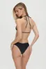 Paradise Shine Halter Bikini Top - Black Shine sold by Frankie's Bikinis