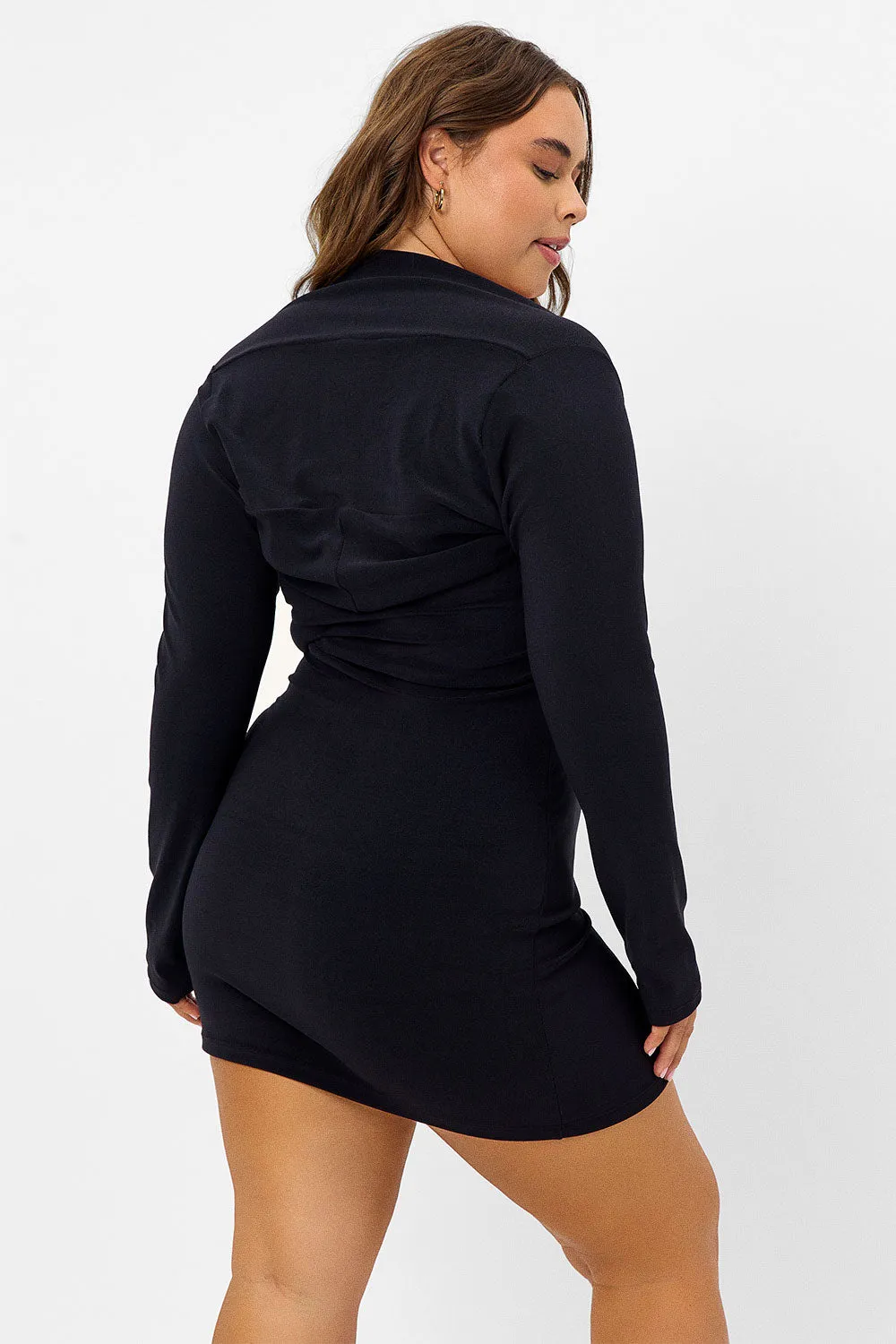 Allegra Terry Long Sleeve Bolero - Black sold by Frankie's Bikinis product image thumbnail 3