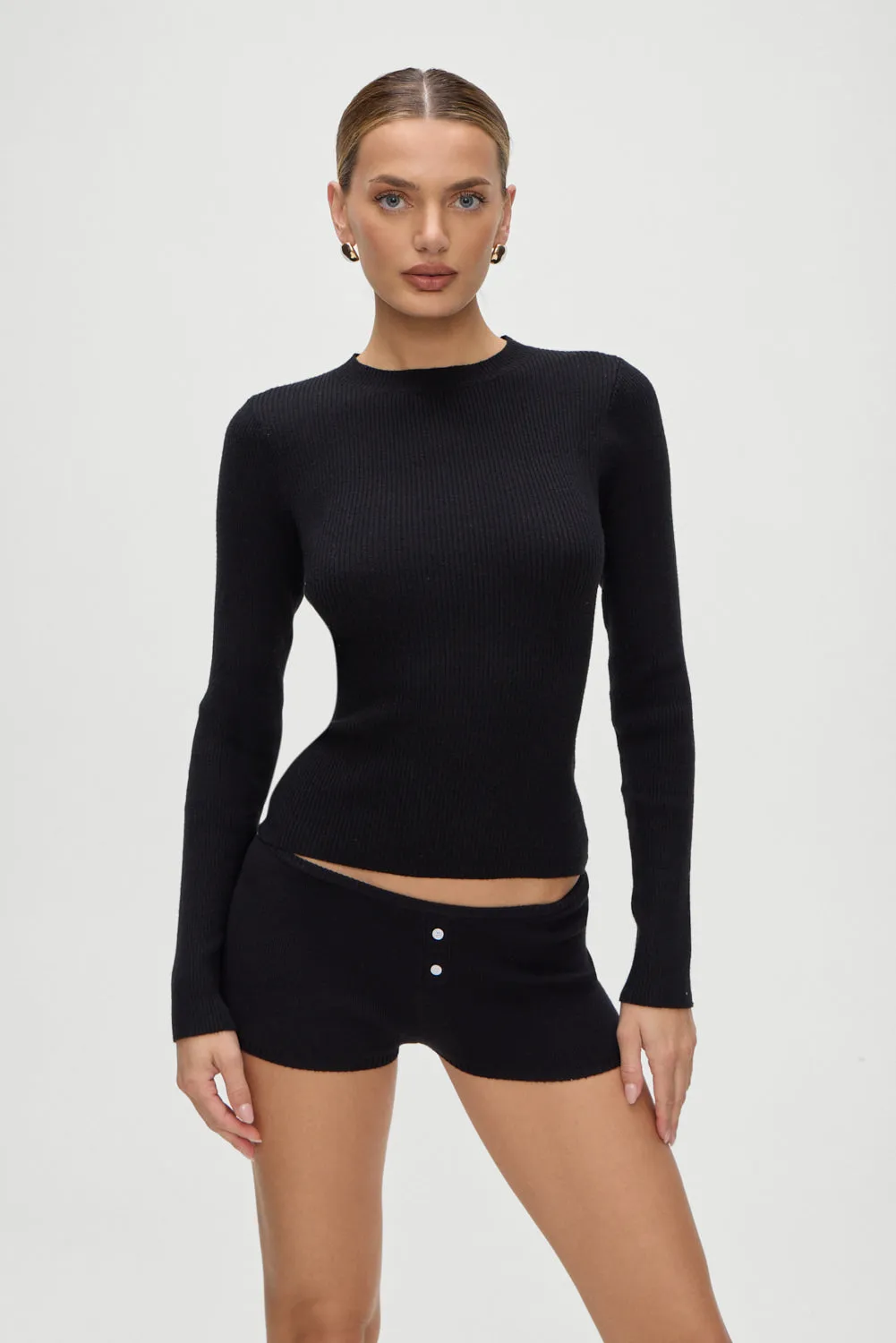 Riley Knit Sweater - Black sold by Frankie's Bikinis