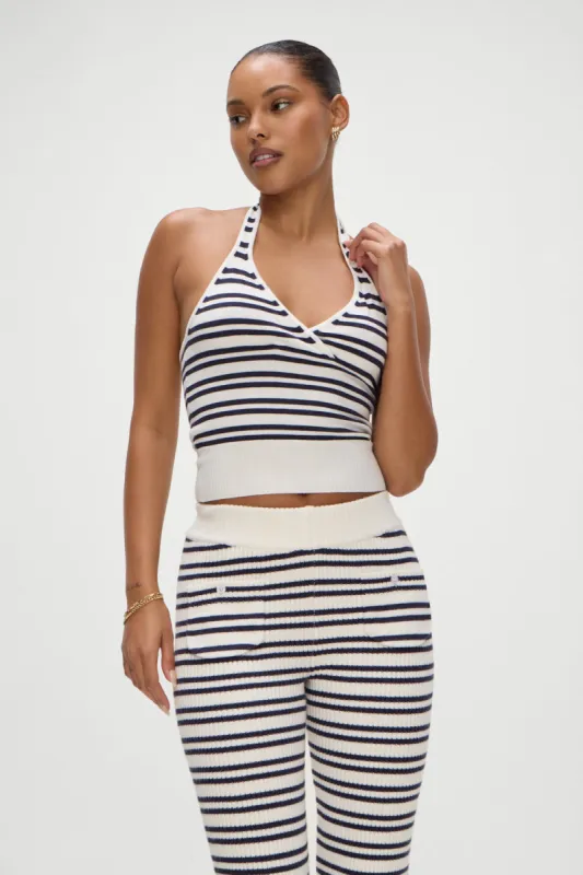 Dylan Knit Halter Top - Starlit Stripe sold by Frankie's Bikinis
