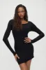 Luca Knit Mini Dress - Black sold by Frankie's Bikinis