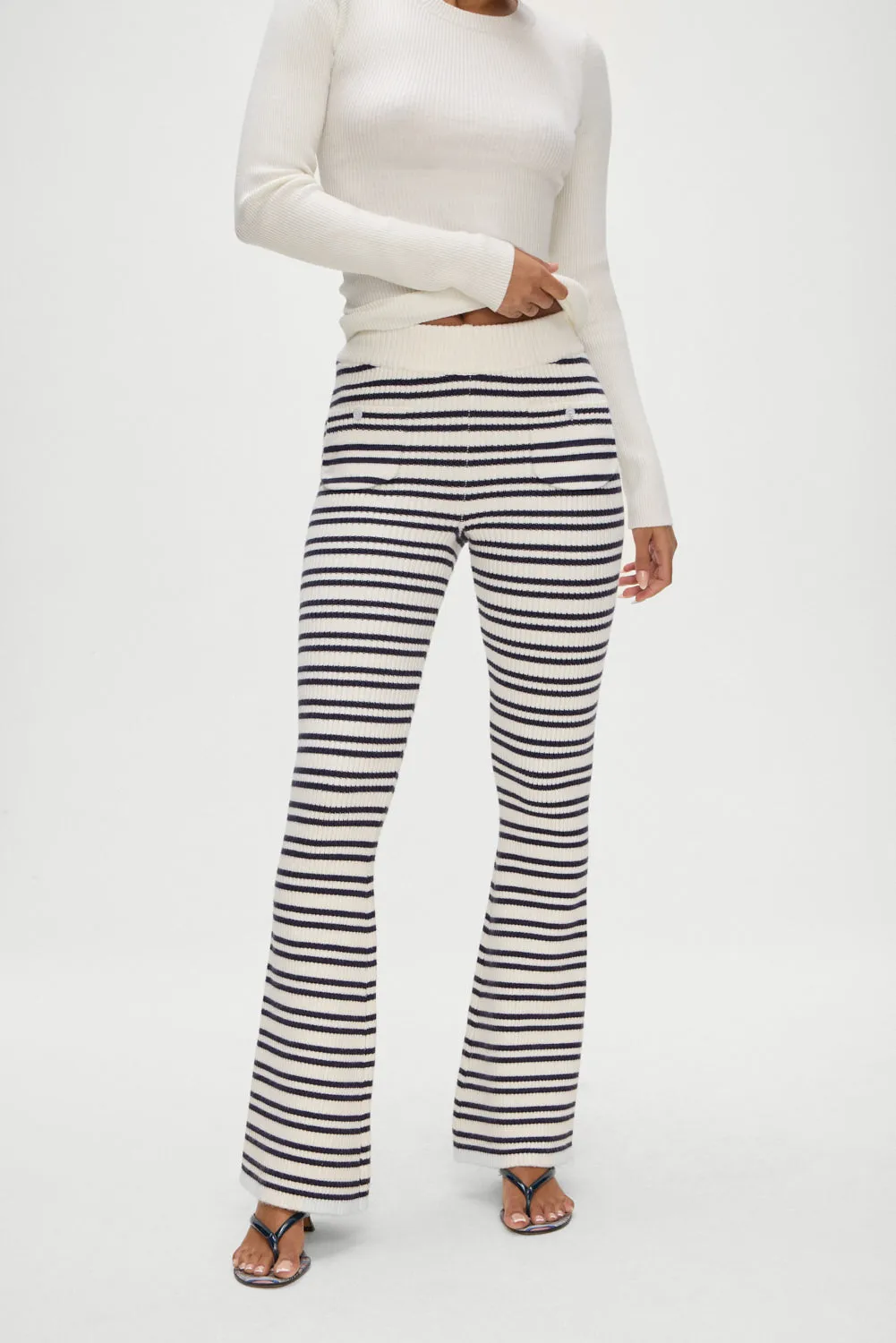 Camden Striped Knit Pants - Starlit Stripe sold by Frankie's Bikinis