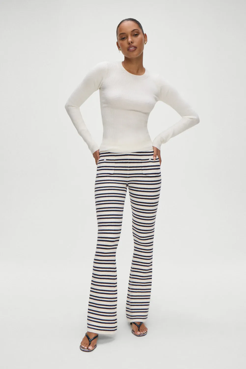 Camden Striped Knit Pants - Starlit Stripe sold by Frankie's Bikinis product image thumbnail 4