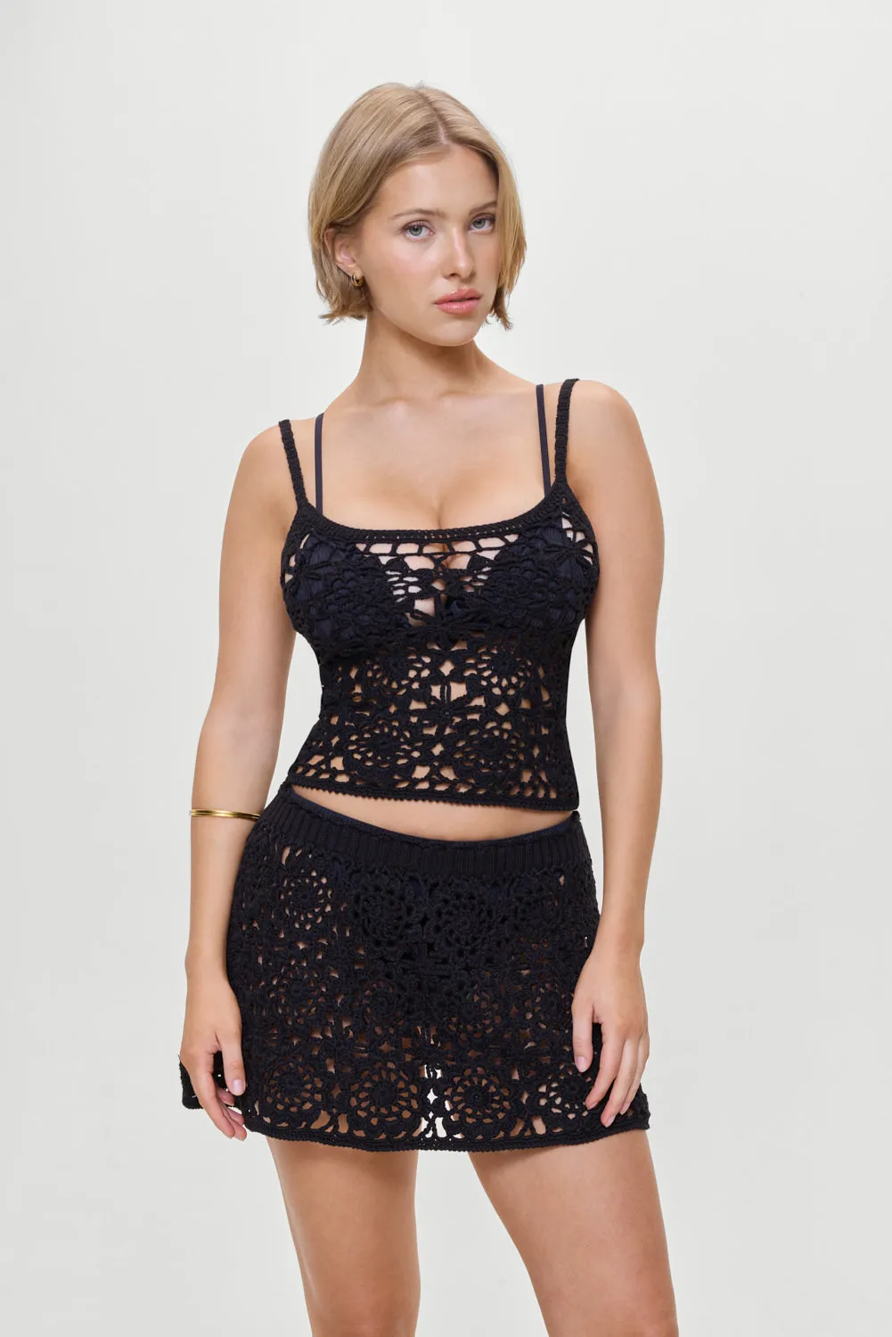Seaside Crochet Mini Skirt - Black sold by Frankie's Bikinis product image thumbnail 5