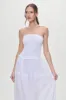 Empress Strapless Smocked Maxi Dress - White sold by Frankie's Bikinis