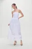 Empress Strapless Smocked Maxi Dress - White sold by Frankie's Bikinis