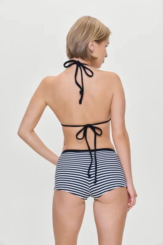 Caster Striped Boy Shorts - Silhouette Stripe made by Frankie's Bikinis