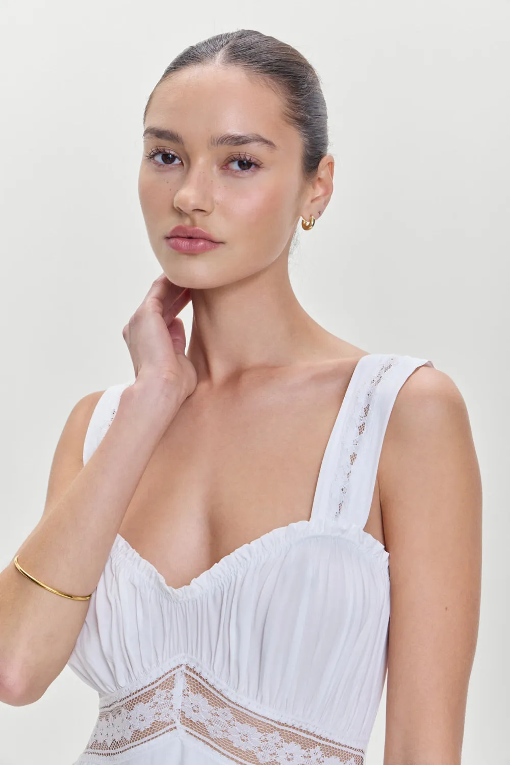 Eden Ruffle Maxi Dress - White sold by Frankie's Bikinis product image thumbnail 2