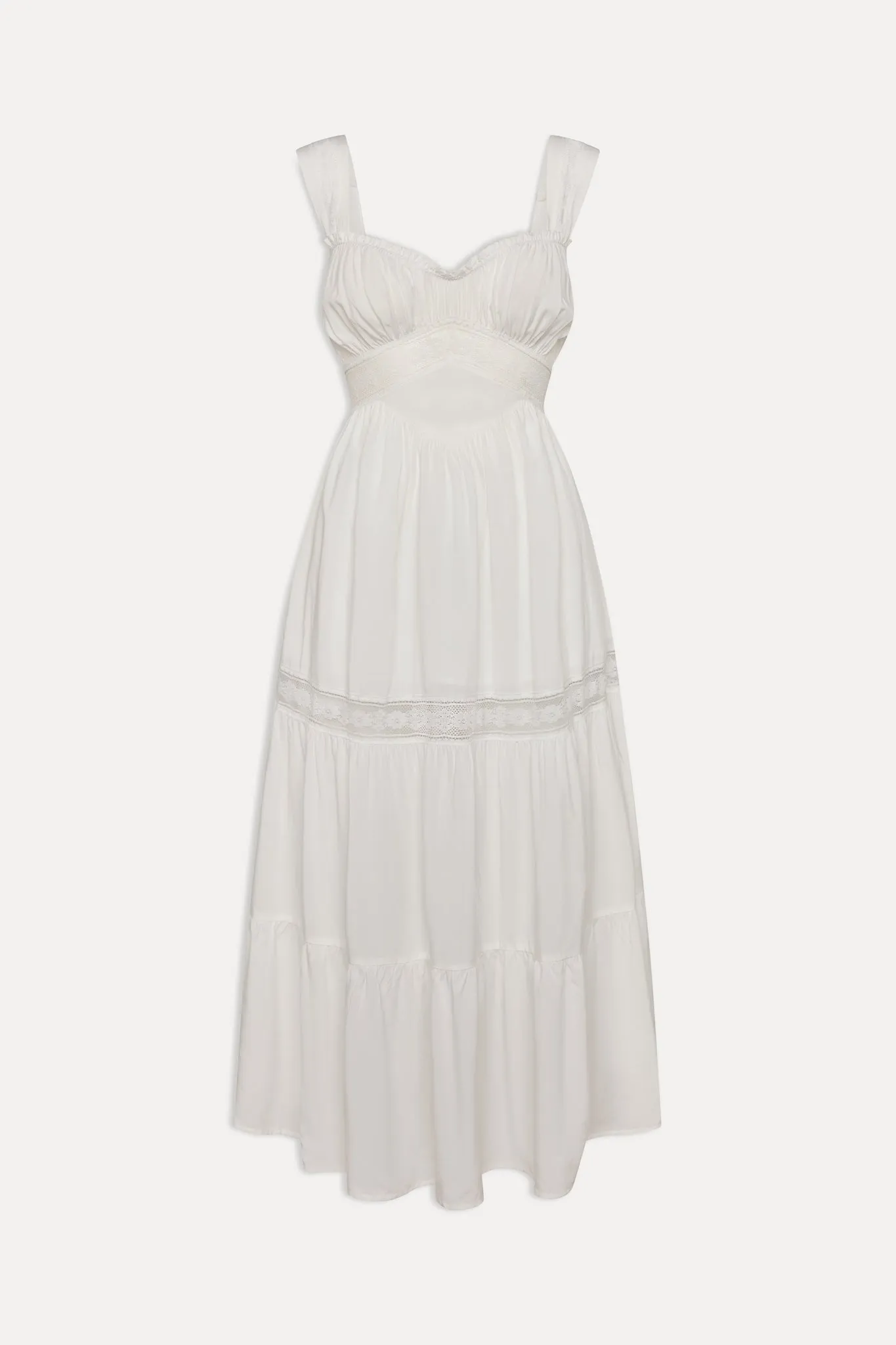 Eden Ruffle Maxi Dress - White sold by Frankie's Bikinis product image thumbnail 3