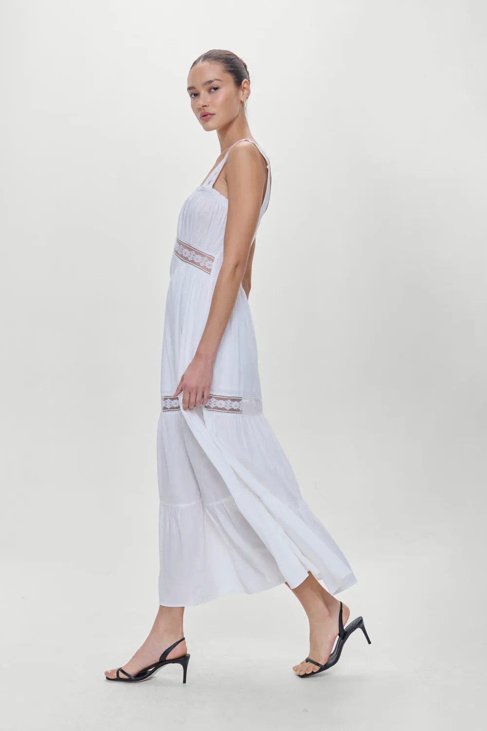 Eden Ruffle Maxi Dress - White sold by Frankie's Bikinis product image thumbnail 5