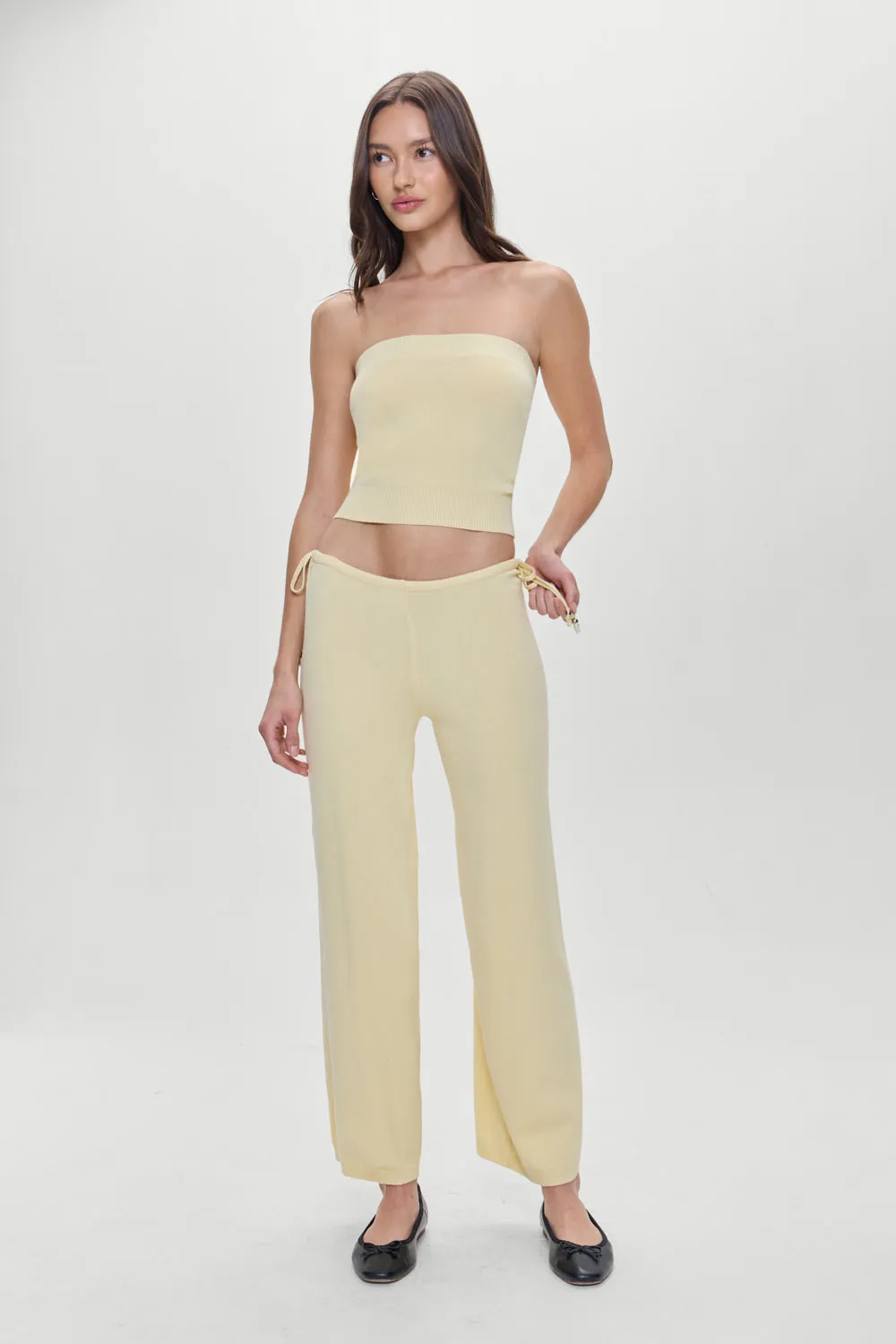 Breeze Low Rise Knit Pants - Buttercup sold by Frankie's Bikinis product image thumbnail 3
