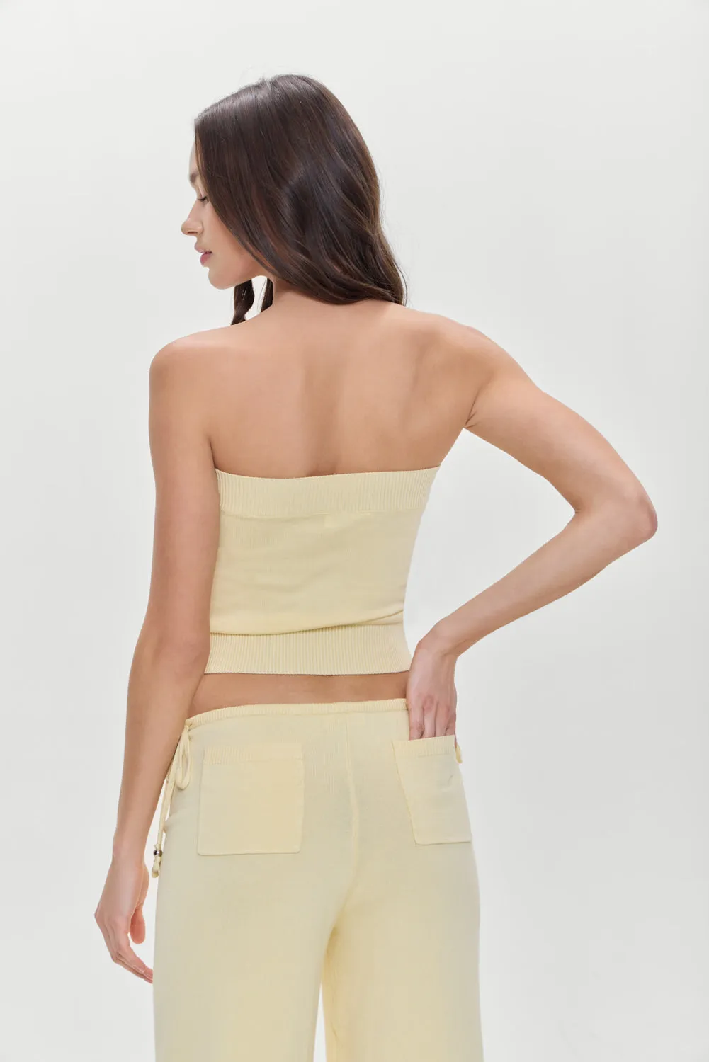 Destiny Knit Strapless Shirt - Buttercup sold by Frankie's Bikinis product image thumbnail 3