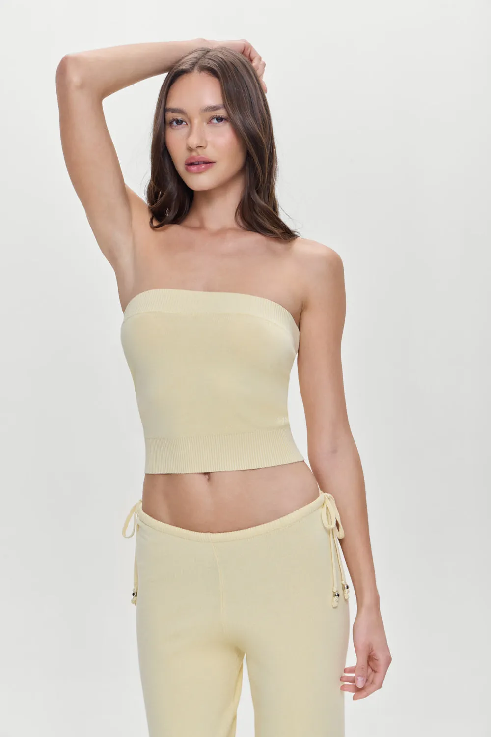 Destiny Knit Strapless Shirt - Buttercup sold by Frankie's Bikinis product image thumbnail 2