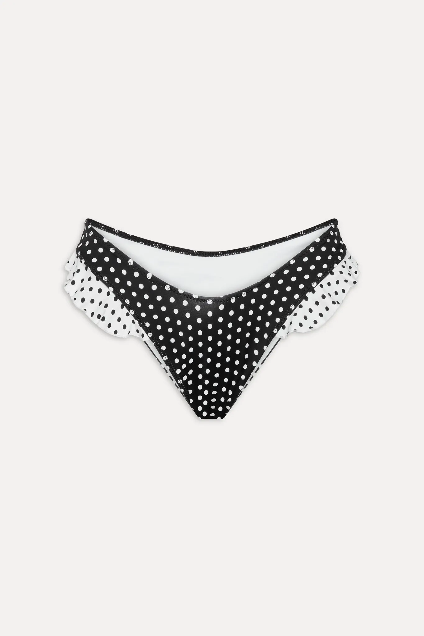 Sandy Micro Ruffle Bikini Bottom - Classic Polka Dot sold by Frankie's Bikinis product image thumbnail 3