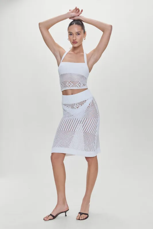 Orchard Crochet Halter Top - White sold by Frankie's Bikinis