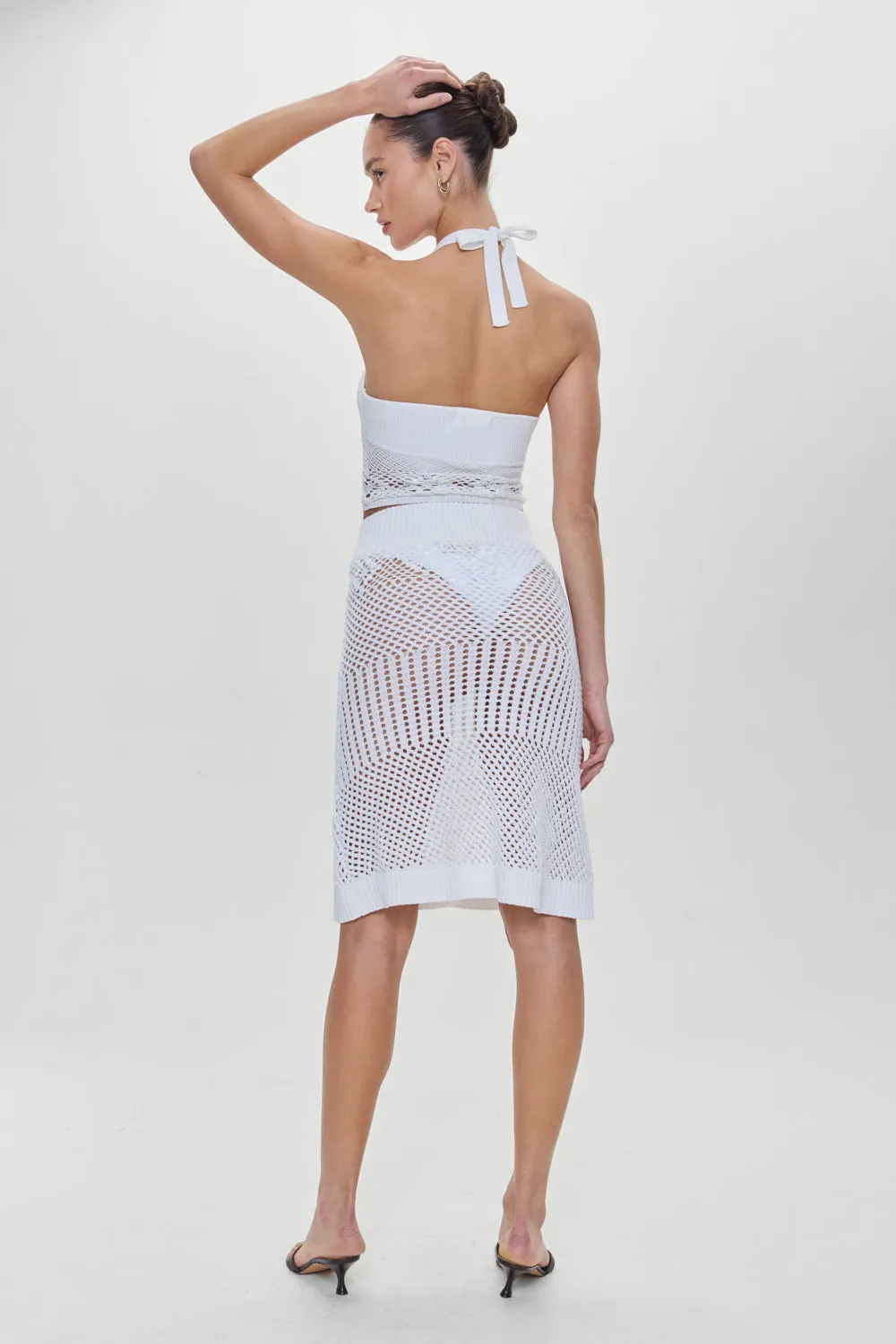 Orchard Crochet Midi Skirt - White sold by Frankie's Bikinis product image thumbnail 5