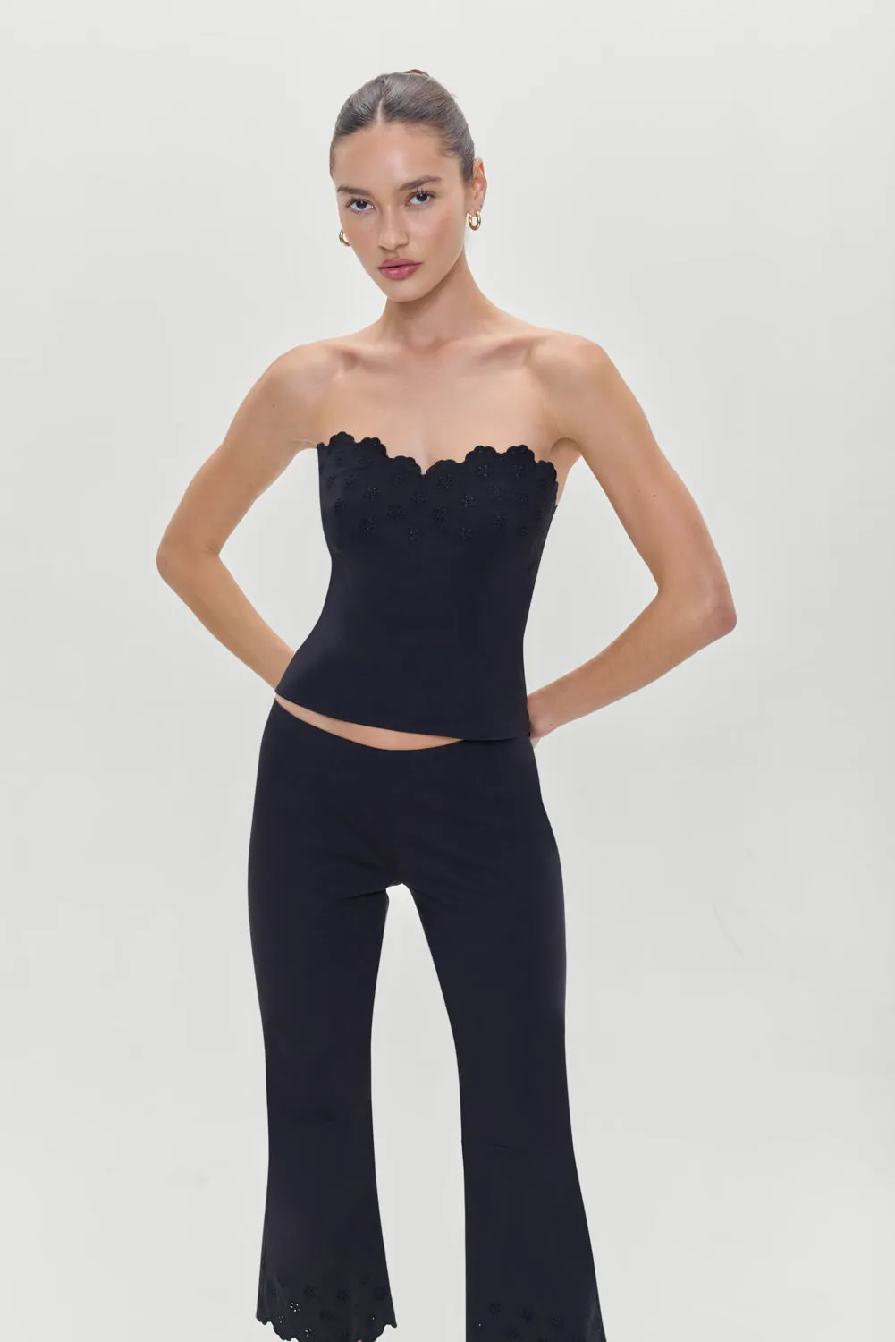 Twilight Embroidered Corset Top - Black sold by Frankie's Bikinis product image thumbnail 5