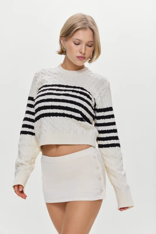 Ash Knit Mini Skort - Ivory sold by Frankie's Bikinis