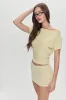 Montecito Boat Neck Knit Shirt - Buttercup sold by Frankie's Bikinis