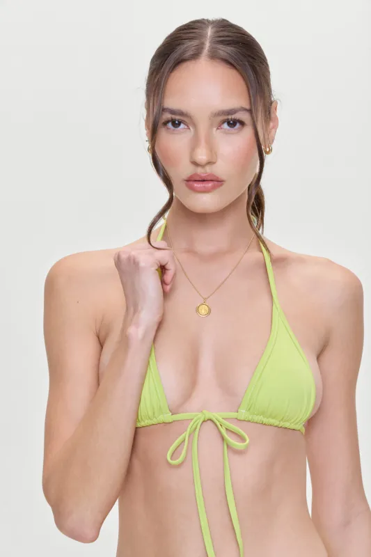 Paradise Halter Bikini Top - Lily Pad sold by Frankie's Bikinis