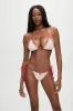 x BELLA HADID Mackenzie String Bikini Bottom - Strawberry Polka Dot sold by Frankie's Bikinis