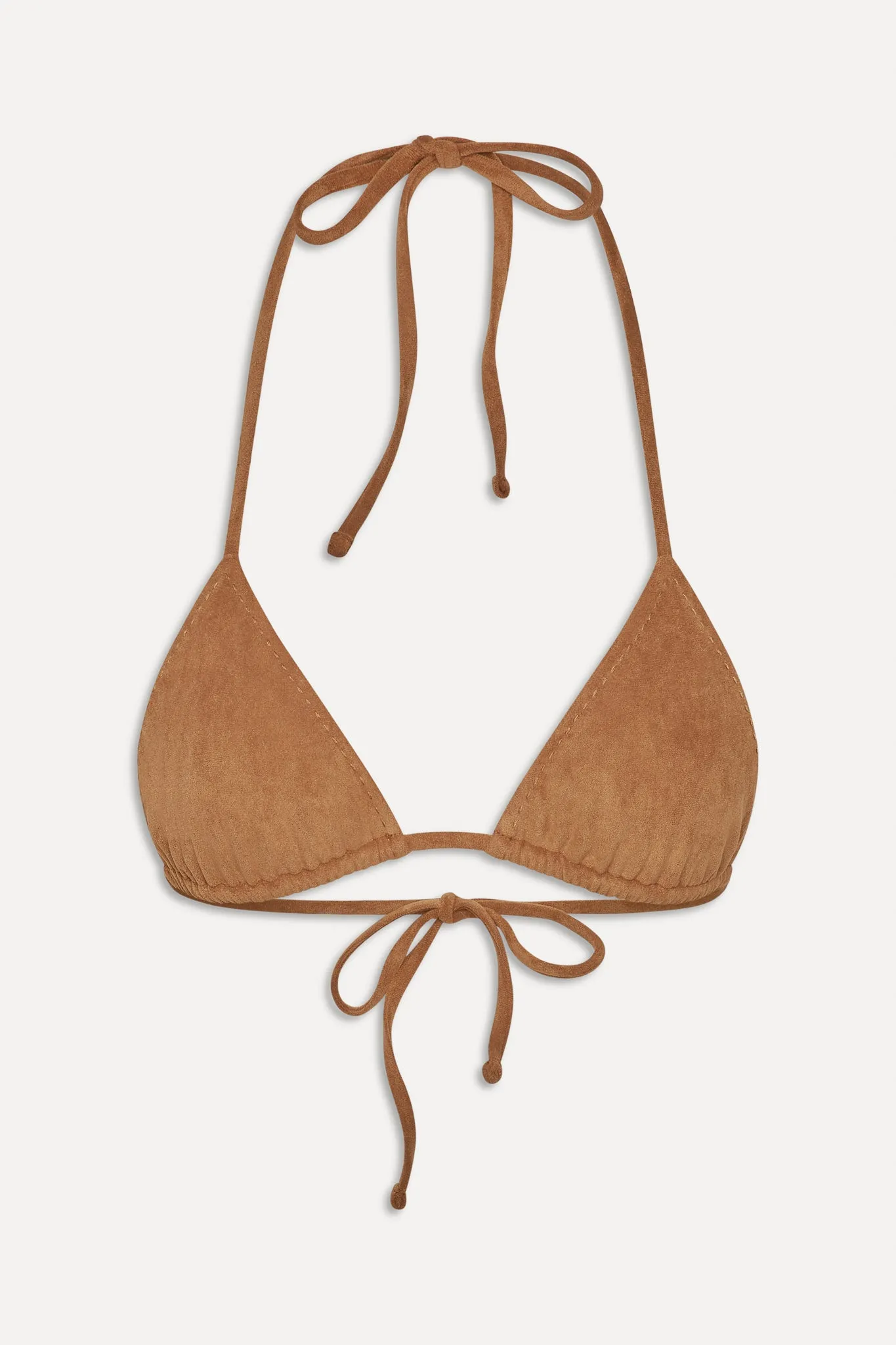 x BELLA HADID Nick Suede Triangle Bikini Top - Sunkissed Suede sold by Frankie's Bikinis product image thumbnail 3