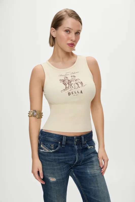 x BELLA HADID Reno Tank Top - Sand sold by Frankie's Bikinis