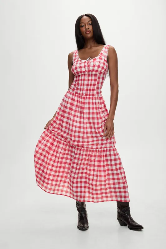 x BELLA HADID Southern Belle Midi Dress - Malibu Picnic sold by Frankie's Bikinis