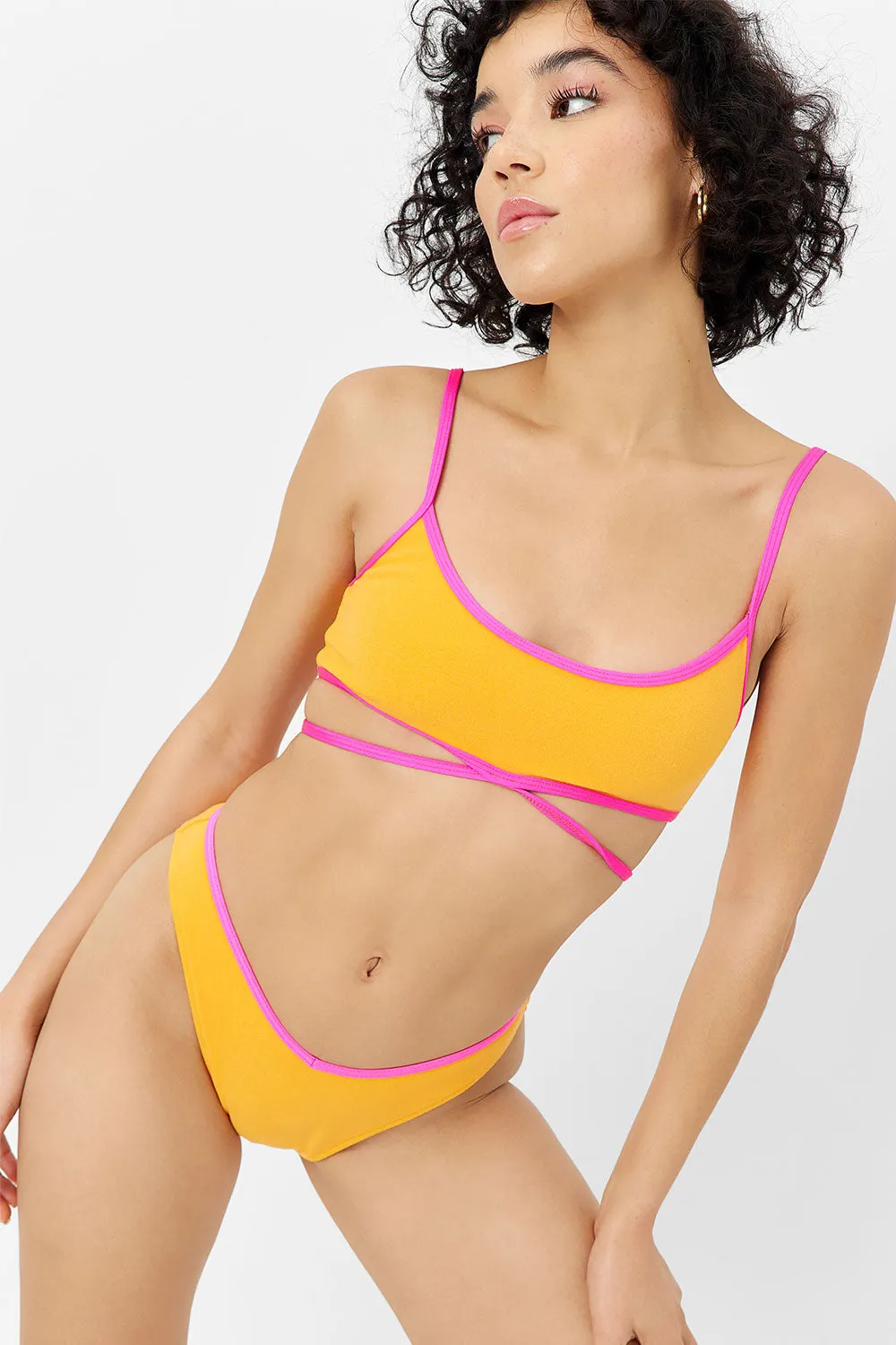 Enzo Terry Cheeky Bikini Bottom - Sundown sold by Frankie's Bikinis product image thumbnail 2