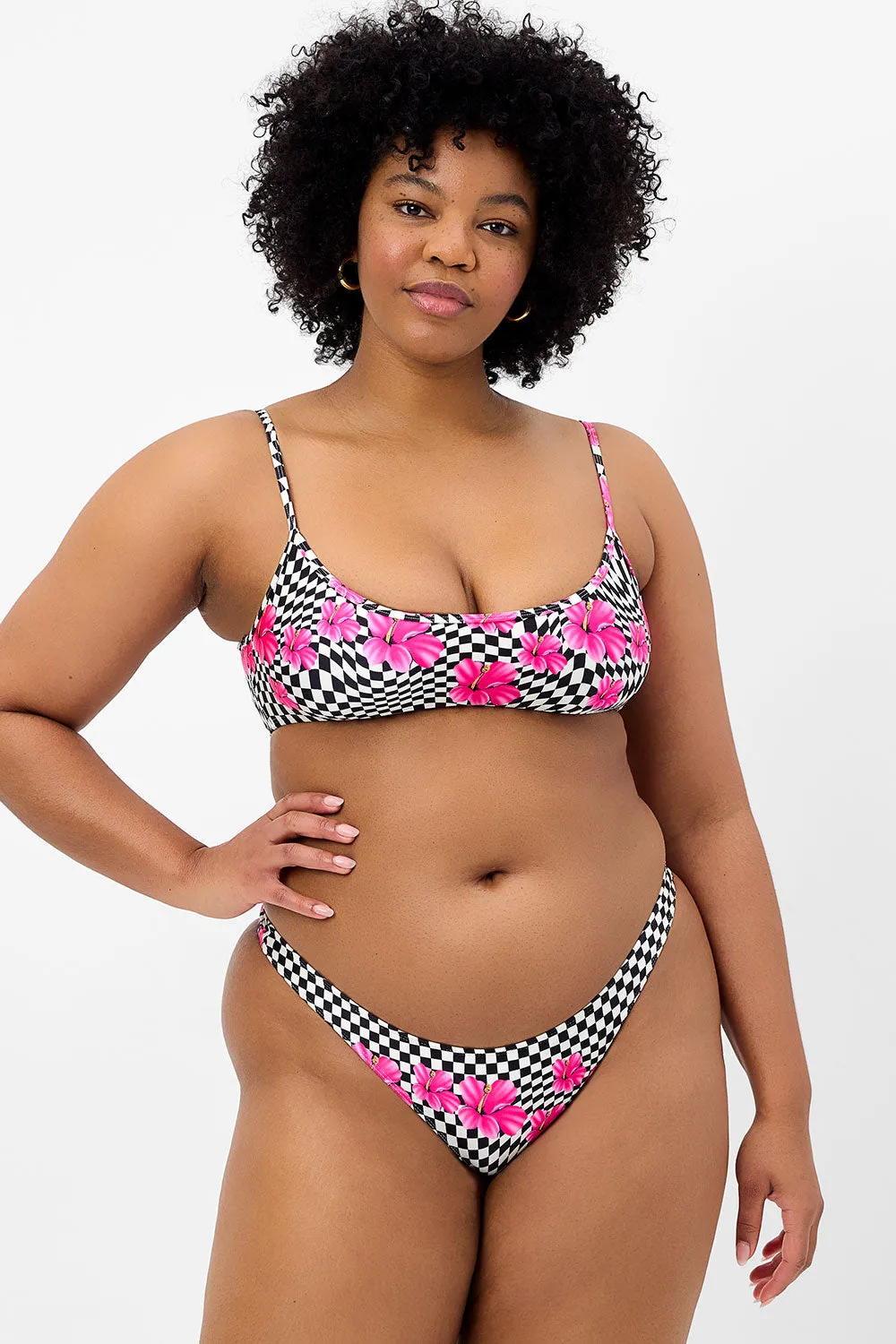 Boots Shine Skimpy Bikini Bottom - Black Morrison Hibiscus sold by Frankie's Bikinis product image thumbnail 3