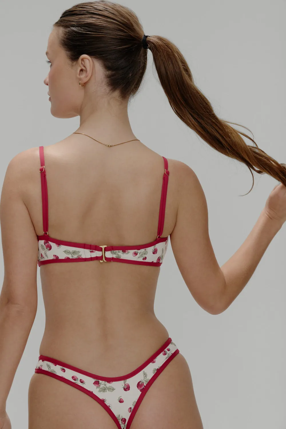 Lane Bandeau Bikini Top - Strawberry Field sold by Frankie's Bikinis product image thumbnail 5