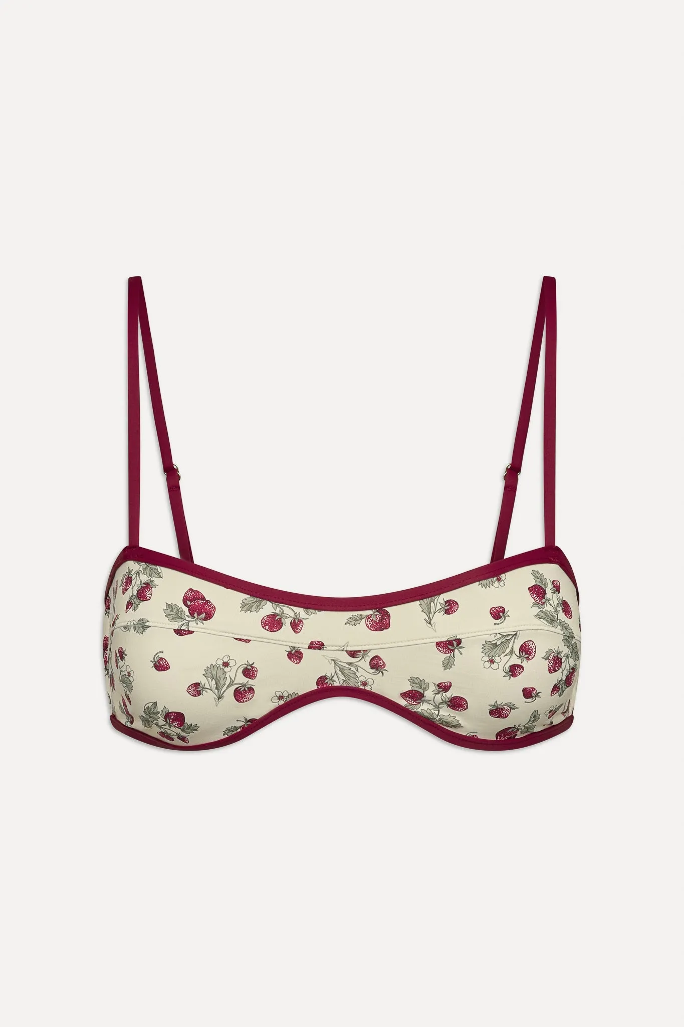 Lane Bandeau Bikini Top - Strawberry Field sold by Frankie's Bikinis product image thumbnail 3