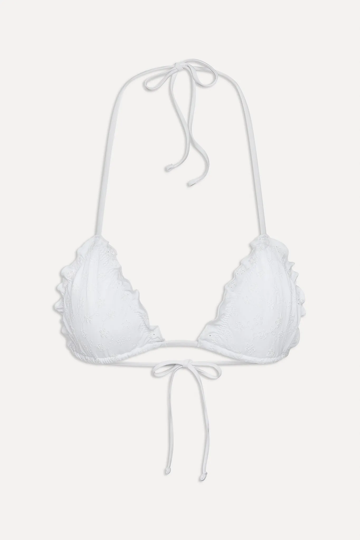 Tidal Eyelet Triangle Bikini Top - Spring Cloud sold by Frankie's Bikinis product image thumbnail 3
