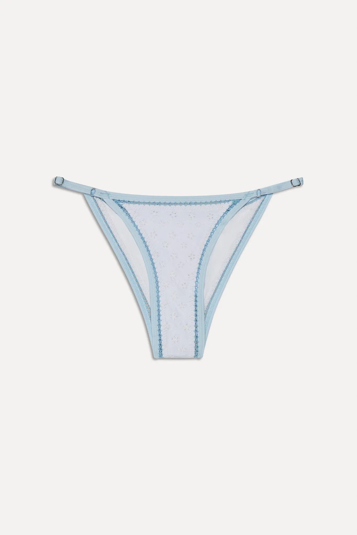 Luna Cheeky Eyelet Bikini Bottom - Spring Cloud sold by Frankie's Bikinis product image thumbnail 3