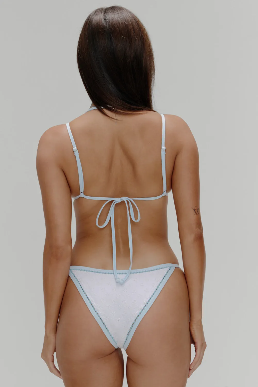 Luna Eyelet Bikini Top - Spring Cloud sold by Frankie's Bikinis product image thumbnail 4