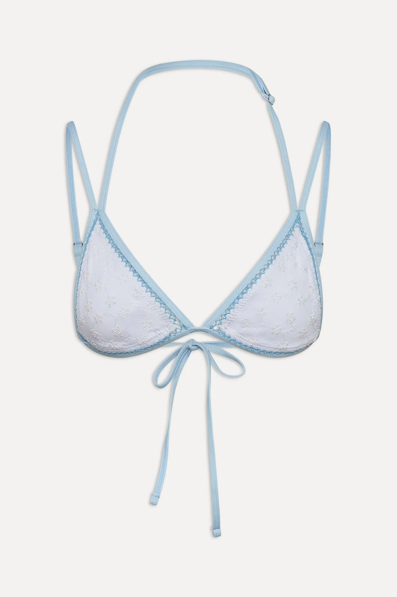 Luna Eyelet Bikini Top - Spring Cloud sold by Frankie's Bikinis product image thumbnail 3
