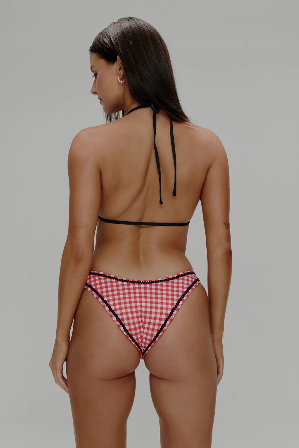 Coastal Micro Triangle Bikini Top - Cherry Picnic sold by Frankie's Bikinis product image thumbnail 4