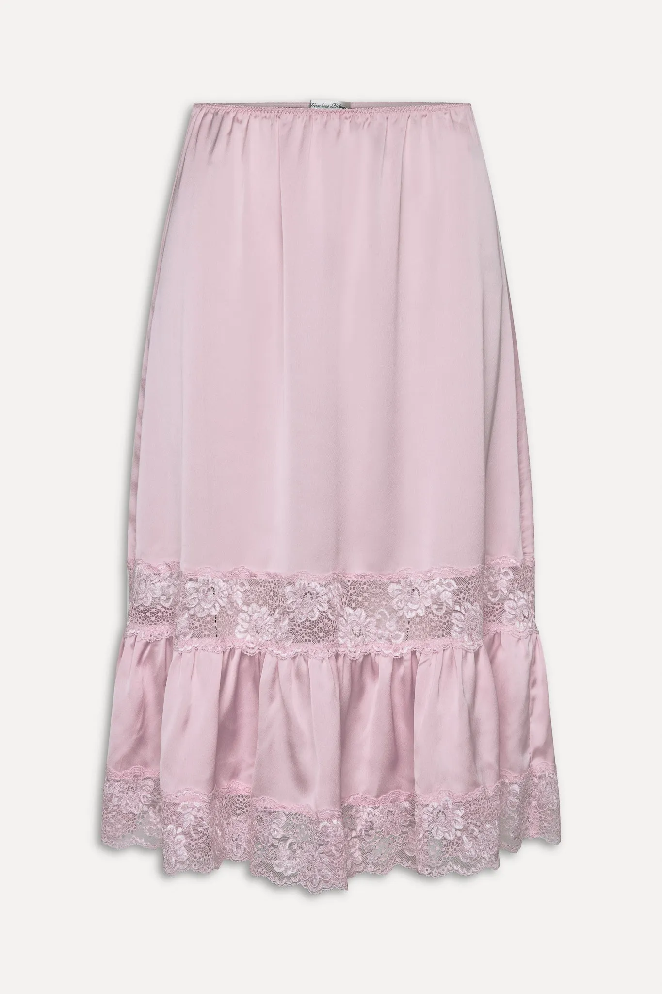 Hideaway Satin Slip Midi Skirt - Strawberries & Cream sold by Frankie's Bikinis product image thumbnail 3