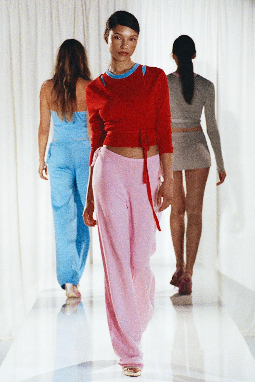 Breeze Low Rise Knit Pants - Strawberries & Cream sold by Frankie's Bikinis