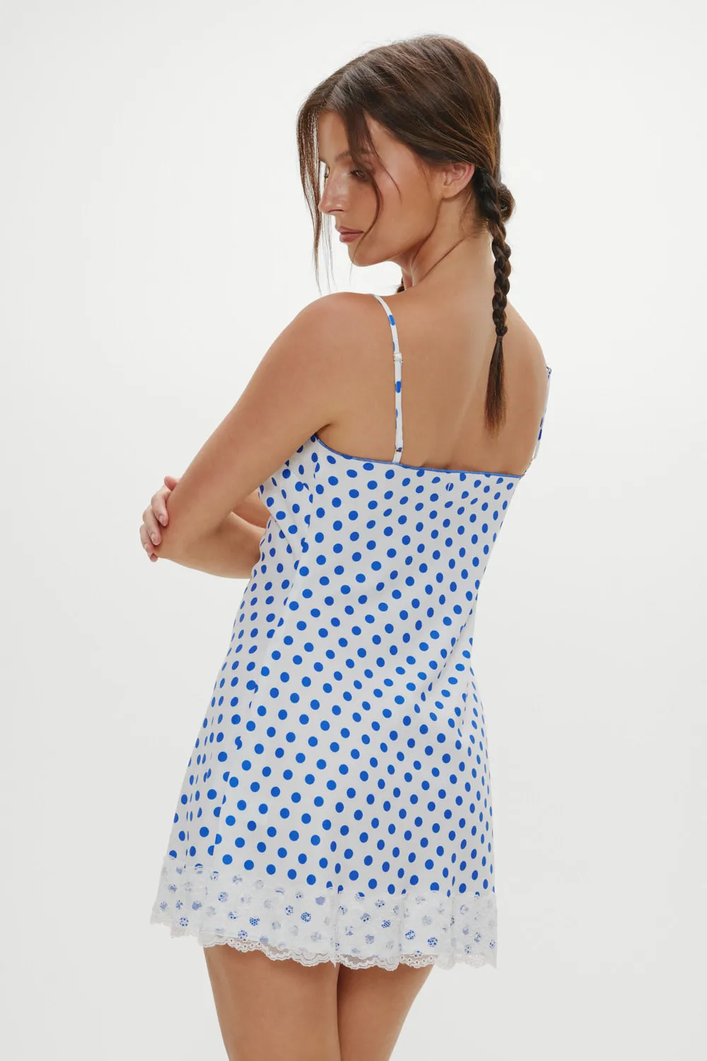 Delaney Polka Dot Mini Dress - Delicate Dot sold by Frankie's Bikinis product image thumbnail 5