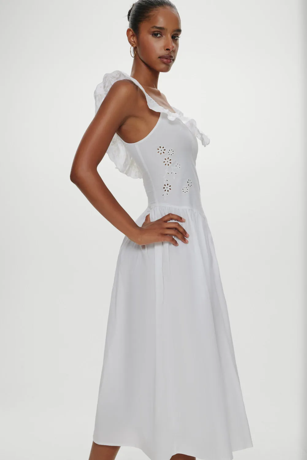 Georgia Cotton Embroidered Midi Dress - Angel's Meadow sold by Frankie's Bikinis product image thumbnail 5