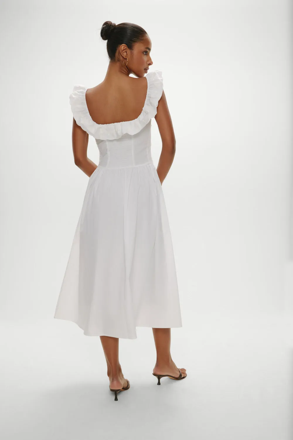 Georgia Cotton Embroidered Midi Dress - Angel's Meadow sold by Frankie's Bikinis product image thumbnail 4