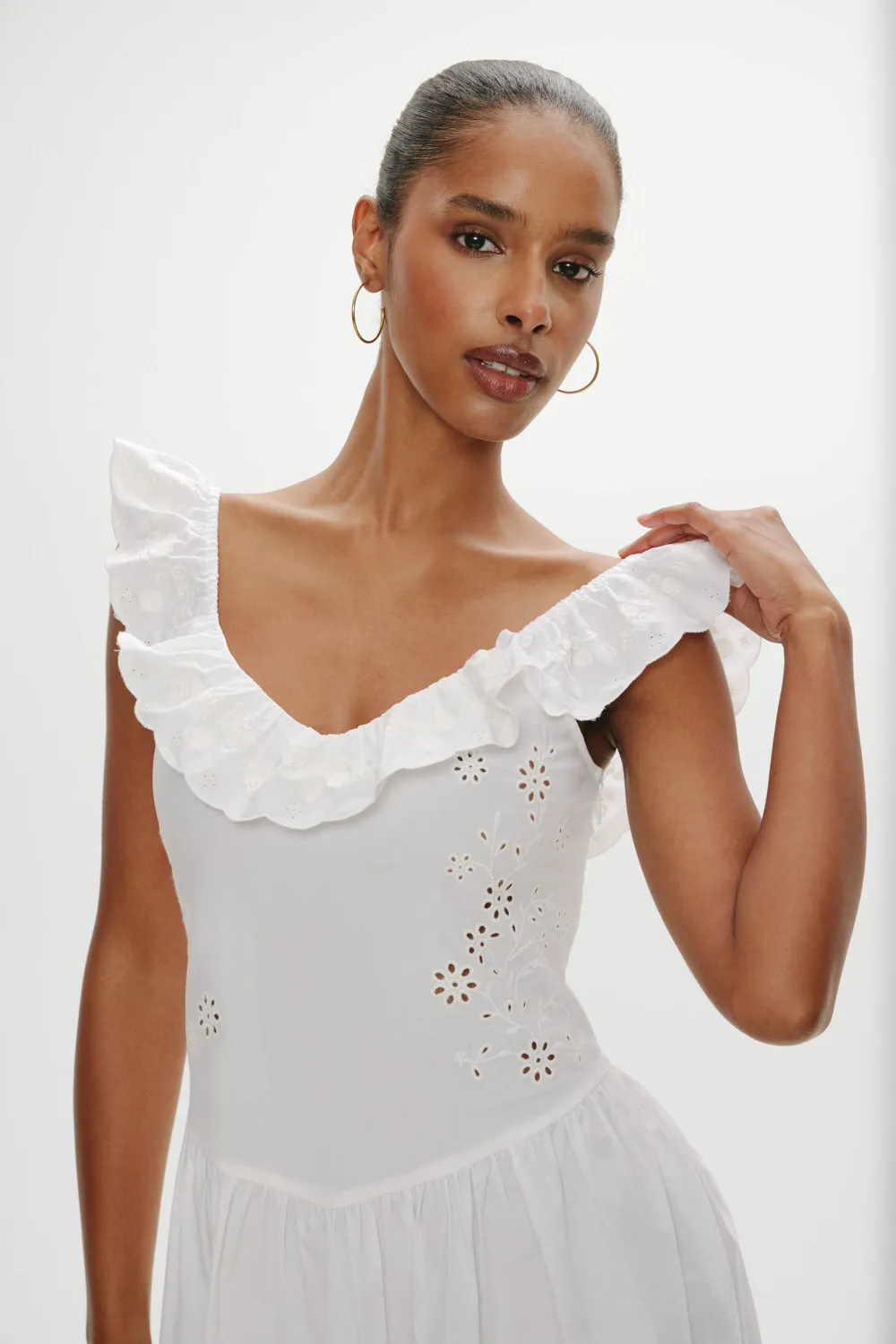 Georgia Cotton Embroidered Midi Dress - Angel's Meadow sold by Frankie's Bikinis product image thumbnail 2