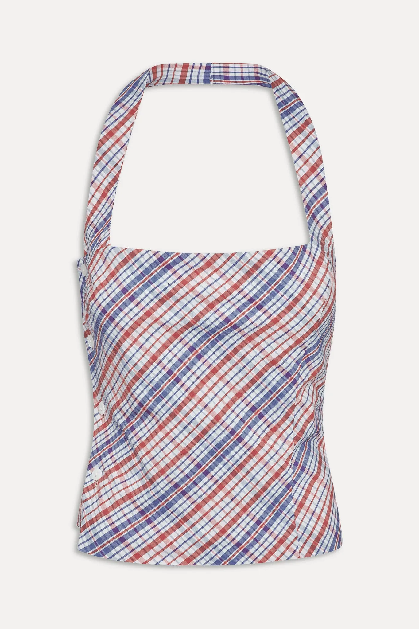 Sterling Cotton Wrap Halter Top - Americana Plaid sold by Frankie's Bikinis product image thumbnail 3