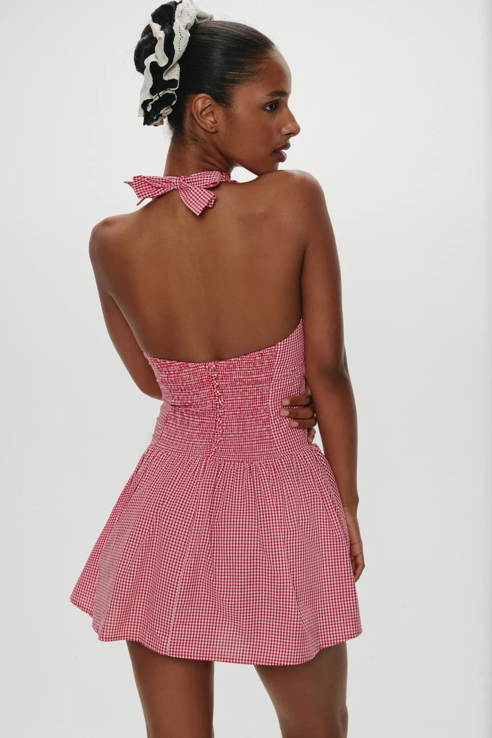 Scout Halter Cotton Mini Dress - Picnic Basket sold by Frankie's Bikinis product image thumbnail 5